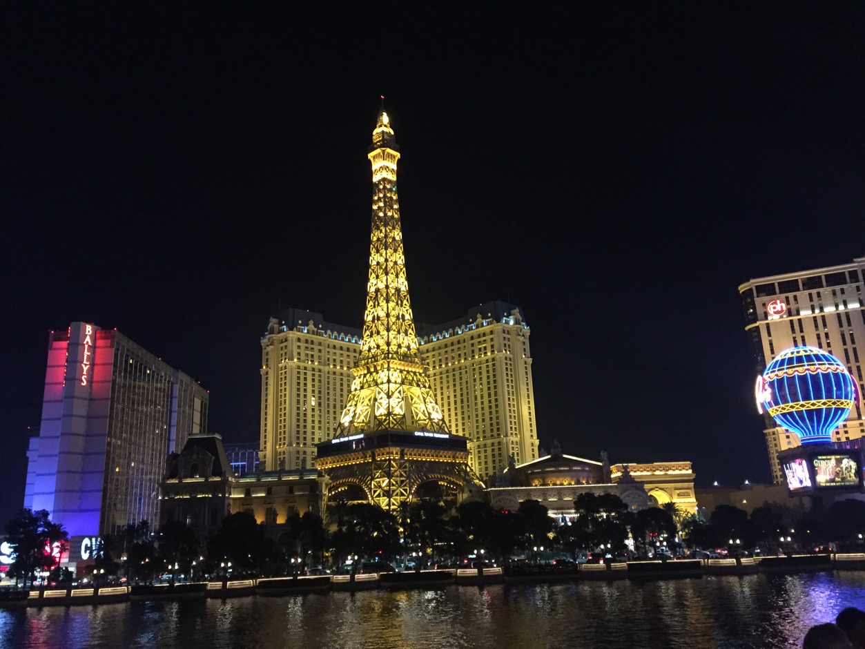 USA Vegas Paris Hotel at night - 1